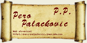 Pero Palačković vizit kartica